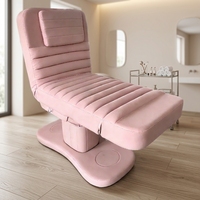 Table de massage électrique réglable pour soins du visage et cils, moderne, 3 moteurs, chaise esthétique incurvée, design pliable, portable pour salle de sport
