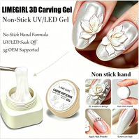 Gel de modelage 3D pour nail art, motif floral en relief blanc, pour manucure DIY, logo personnalisé, marque privée, vente en gros, direct usine