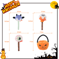 Panier de citrouille en peluche personnalisé D KING pour Halloween avec bonbons, sucette, jouet pour chien grinçant