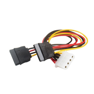 4 pin nam IDE Molex đến 15 Pin nữ kép SATA Power Splitter Adapter nối tiếp ATA ổ cứng mở rộng - Product Image 2