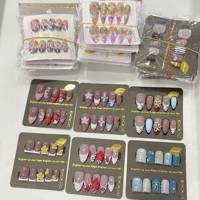 Faux ongles en acrylique faits main, assortiment aléatoire, prix de gros, strass pour ongles, ongles artificiels, ongles effet œil de chat scintillants