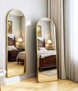 Heavenly Mirror Arched Full Length Metal Frame Floor Standing Decorative Body Mirror LED Display <b>Screen</b> for <b>Bedroom</b> Entryway - Product Image 2