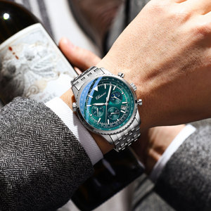 Nouvelle <span class=keywords><strong>montre</strong></span> de luxe pour hommes étanche lumineux Date chronographe homme <span class=keywords><strong>montre</strong></span> Sport Quartz <span class=keywords><strong>acier</strong></span> inoxydable montres pour hommes 928 - Product Image 2