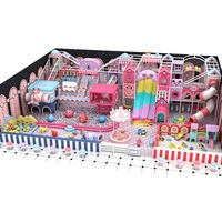 Ensemble de jeux d'intérieur personnalisé pour usage commercial, toboggan LED, équipement de jeux pour enfants, parc de trampolines