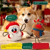 Jouet de Noël pour chien : Corde à mâcher interactive, résistante aux morsures, avec nœud sonore pour le soulagement et la stimulation physique