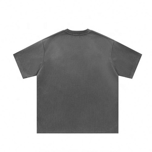 2024 Camisetas de lavado vintage con tinte de ropa personalizada sin aduanas Camiseta de rayas de calle - Product Image 6