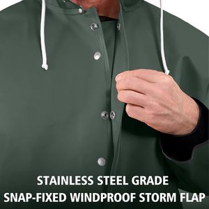 Giacca da Pesca Commerciale OEM per Uomo - Impermeabile e Traspirante 0,70mm, Resistente, con Cappuccio Regolabile, Taglie Grandi - Product Image 5