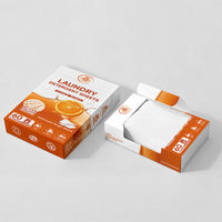 Tablettes de lessive dissolvables sur mesure OEM, feuilles de savon parfumées Crtius, feuilles de détergent à lessive