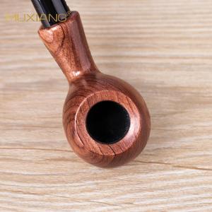 Muxiang Wooden Smoking Pipe Bent Shape Saddle Mouthpiece Handcrafted Tobacco Pipe For Personal Gift - Product Image 4