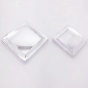 6*6 אינץ 'חלקה חלקה שולי מרובע צלחת אוכל שחור אלגנטי צלחת שחור לחתונות יום הולדת - Product Image 4