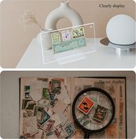 Bingkai Akrilik Penyangga Uang Kertas untuk Kolektor, Kotak Pajangan Mata Uang Transparan, Pelindung Tiket, Uang Kertas, Stempel, dan Foto