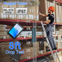 Tablette industrielle robuste 8 "MTK6771 3G 4G Carte SIM Tablette robuste à code-barres PC Linux Win10 I5 I7 Tablette robuste PC Android