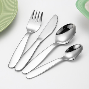 Juego de Cubiertos para Niños SS304, Juego de Cubiertos de Acero Inoxidable para Niños Pequeños, Cuchillo, Tenedor y Cuchara para Niños - Product Image 1