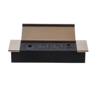 Toma de Corriente Universal de Escritorio con Tapa Abatible, Enchufe Eléctrico para Muebles de Oficina, Toma de Corriente Abatible para Escritorio