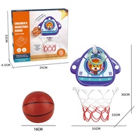 Jeu de sport 2 en 1 Tableau de score électronique Jouet de basket-ball Cartoon Rocket Hanging Basketball Board Toy with Ferrule Game