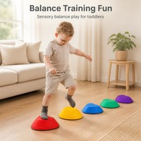 Pierres d'équilibre en plastique en gros pour enfants, parcours d'obstacles intérieur/extérieur, jouets d'entraînement sensoriel