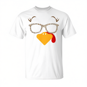 Camiseta con estampado de leopardo y cara de pavo, para el Día de Acción de Gracias - Product Image 2