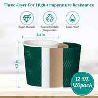 Gobelets à café en papier biodégradable blanc et brun à double paroi, de qualité alimentaire, imperméables, avec couvercles, gobelets à emporter compostables