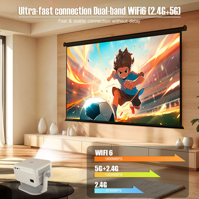 Hot-sell MAGCUBIC L018 Compact Entertainment Projector Para Filmes 8k Android14 Streaming Proyector Video 1080P LED LCD Display