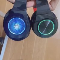 Headphone Nirkabel B39 UV Lipat, Headphone Olahraga, Suara Stereo Bercahaya