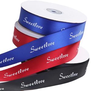 พิมพ์โลโก้ที่กำหนดเองริบบิ้นผ้าไหม45เมตรแต่ละม้วน2.5เซนติเมตรเพียงสำหรับคุณและ1เซนติเมตร I <span class=keywords><strong>Love</strong></span> ริบบิ้นสำหรับแพคเกจดอกไม้แพคเกจกล่อง - Product Image 2