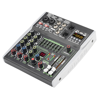 Console de mixage audio mini 4, 6, 8 canaux avec alimentation fantôme 48V individuelle, 99 effets DSP, Bluetooth et USB pour enregistrement et podcast - Offre Spéciale