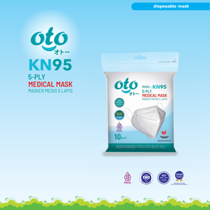 Masque médical Oto Mask 5 plis KN95 offrant une protection respiratoire supérieure pour un confort quotidien et un soutien de filtration fiable - Product Image 2