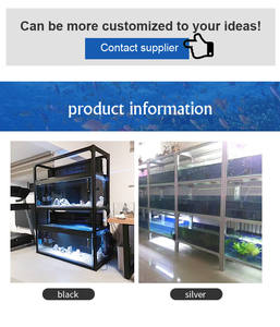 Aluminium Aquarium 1000 Gallon Tank Professionele Aanpasbare Glazen Aquarium Zwart Zilver Acryl Frame Aquaria & Accessoires - Product Image 5