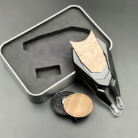 Outil de réparation de divots de golf en métal avec manche en bois personnalisé et marqueur de balle, pour accessoires de golf, cadeaux promotionnels, OEM