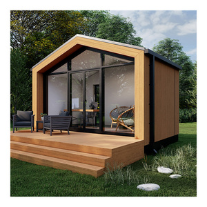 Villa moderne à ossature métallique, <span class=keywords><strong>maison</strong></span> préfabriquée <span class=keywords><strong>de</strong></span> luxe <span class=keywords><strong>de</strong></span> petite taille pour le tourisme, zone <span class=keywords><strong>écologique</strong></span>, camping, studio <span class=keywords><strong>de</strong></span> thérapie forestière - Product Image 1