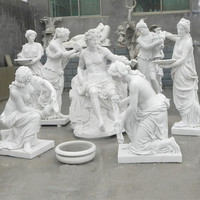 Stock personnalisé de haute qualité en marbre blanc grec classique Dieu Statue Apollon et Daphné Sculpture
