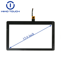 Écran tactile capacitif noir de 15,6 pouces avec interface I2C pour moniteur de voiture, usage industriel et domestique intelligent