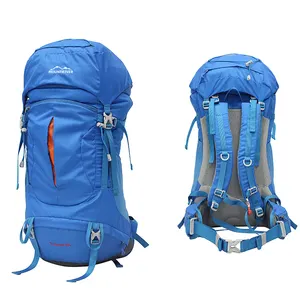 MOUNTRIVER-mochila impermeable de viaje al aire libre, bolsa para acampar, escalada, senderismo, con cubierta de lluvia, color azul, 40L