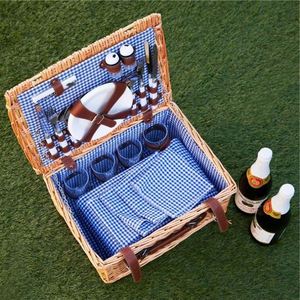 Cestino da Picnic selezionato con coperchio intrecciato in cotone intrecciato sacchetto di plastica pieghevole cesti economici per adolescenti in alluminio Rack Wickerwork - Product Image 5