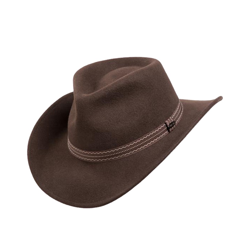 Sombrero Vaquero Lemmy Style De Piel Auténtica - Calidad Premium, Tallas S-XXL - Ideal Para Estilo Western - Negro