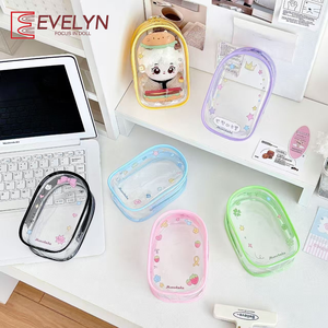 <span class=keywords><strong>Sac</strong></span> de poupée en PVC de dessin animé Evelyn, imperméable, transparent, avec fermeture éclair, <span class=keywords><strong>sac</strong></span> de rangement décoratif, adapté aux poupées de 13 cm. - Product Image 3