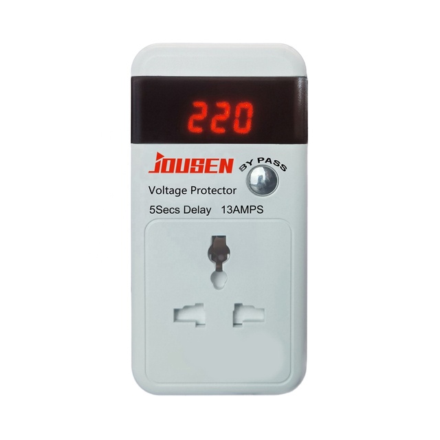 220V Universal Socket Connector Adapter TV/Fridge/AC Guard Adjustable Over/under Voltage Protector Digital Display