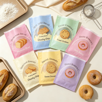 Sacs en plastique écologiques personnalisés, imprimés, jetables, à trois soudures latérales, biodégradables, pour emballer des bonbons, des collations, des biscuits