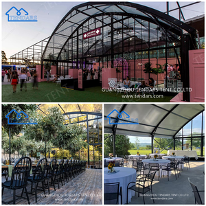 Lều cưới khung nhôm đen trong suốt, cho thuê tạm thời, dành cho sự kiện lớn, tiệc chiêu đãi, sức chứa 300-500 người - Product Image 4