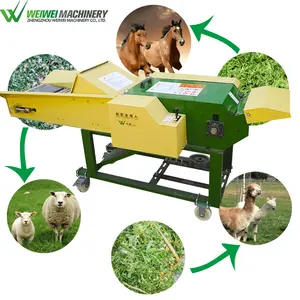 Weiwei chaff corte 6000 kg/h capacidade alfalfa feno para alimentadores de gado guiné, porcos, rodas e talheres