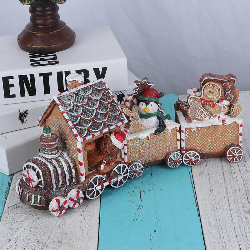 Cross-border Train Christmas Ornaments Holiday Gifts Gingerbread
