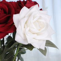 Saint Valentin 28CM Énorme Rose Velours Artificiel Fleur Géante Pour La Maison De Mariage Rose En Gros
