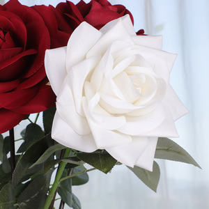 Saint Valentin 28CM Énorme Rose Velours Artificiel Fleur Géante Pour La Maison De Mariage Rose En Gros - Product Image 4