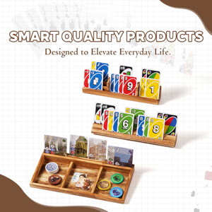 Juego de 4 Soportes de Madera Personalizados para Cartas de Juego, Manos Libres, para Bridge, Canasta y Juegos de Estrategia, para Personas Mayores, Niños y Familias - Product Image 4