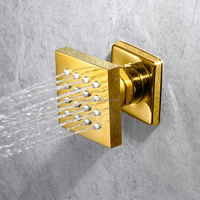 Plafonnier intensif LED SUS304 24x32 pouces, avec système de musique, robinet thermostatique avec chute d'eau, effet pluie et cascade, pour salle de bain