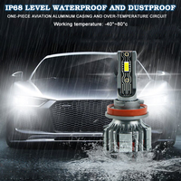 Lámpara LED para Faros Delanteros de Coche, 12V, 360, Kit de Luces Automáticas, 9005 9006, IP68, Impermeable, 6000K, para Audi A6, M3, Prius, Ajuste Universal