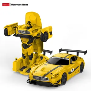 RASTAR 1:32 deformasyon Robot araba Diecast araba oyuncak dönüştürülmüş sesler ile oyuncak arabalar Robot Unisex modeli hobi 14.9*6.4*4.1