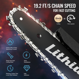 6 polegadas Chainsaw <span class=keywords><strong>Mini</strong></span> Elétrica Sem Fio Chainsaw Pequena Handheld Portátil Chainsaw Bateria Power Chainsaw Adequado para Poda De Árvores - Product Image 5