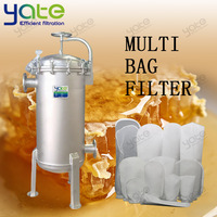 Système de filtration multi-sacs industriel en acier inoxydable 304/316 pour le traitement du miel de qualité industrielle et la purification de l'eau