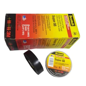 <span class=keywords><strong>Cinta</strong></span> Aislante Eléctrica de Vinilo Scotch Super 88, Grado Premium, Para Todo Tipo de Clima, 3/4 pulg. x 66 pies, 8.5 mil de grosor, Negra, 10 Rollos - Product Image 2